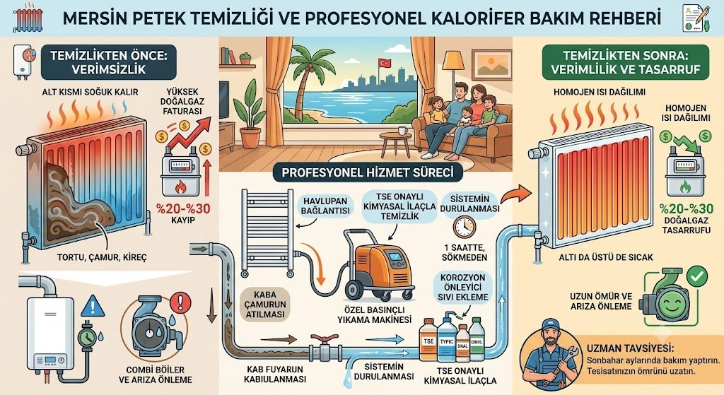 Mersin Petek Temizliği ve Profesyonel Kalorifer Bakım Rehberi